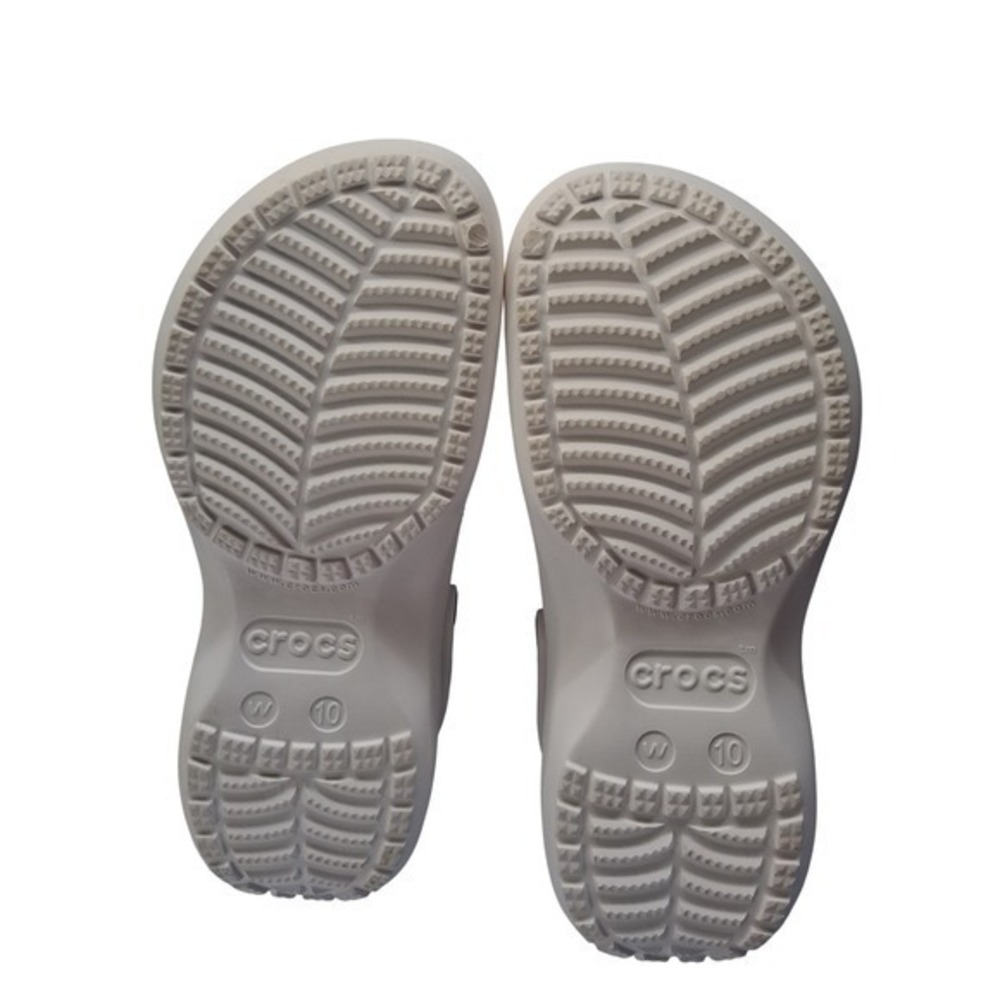 Crocs Classic Platform Clogs Bone White Women Size 10 Comfort Slip On Shoes - Picture 5 of 6